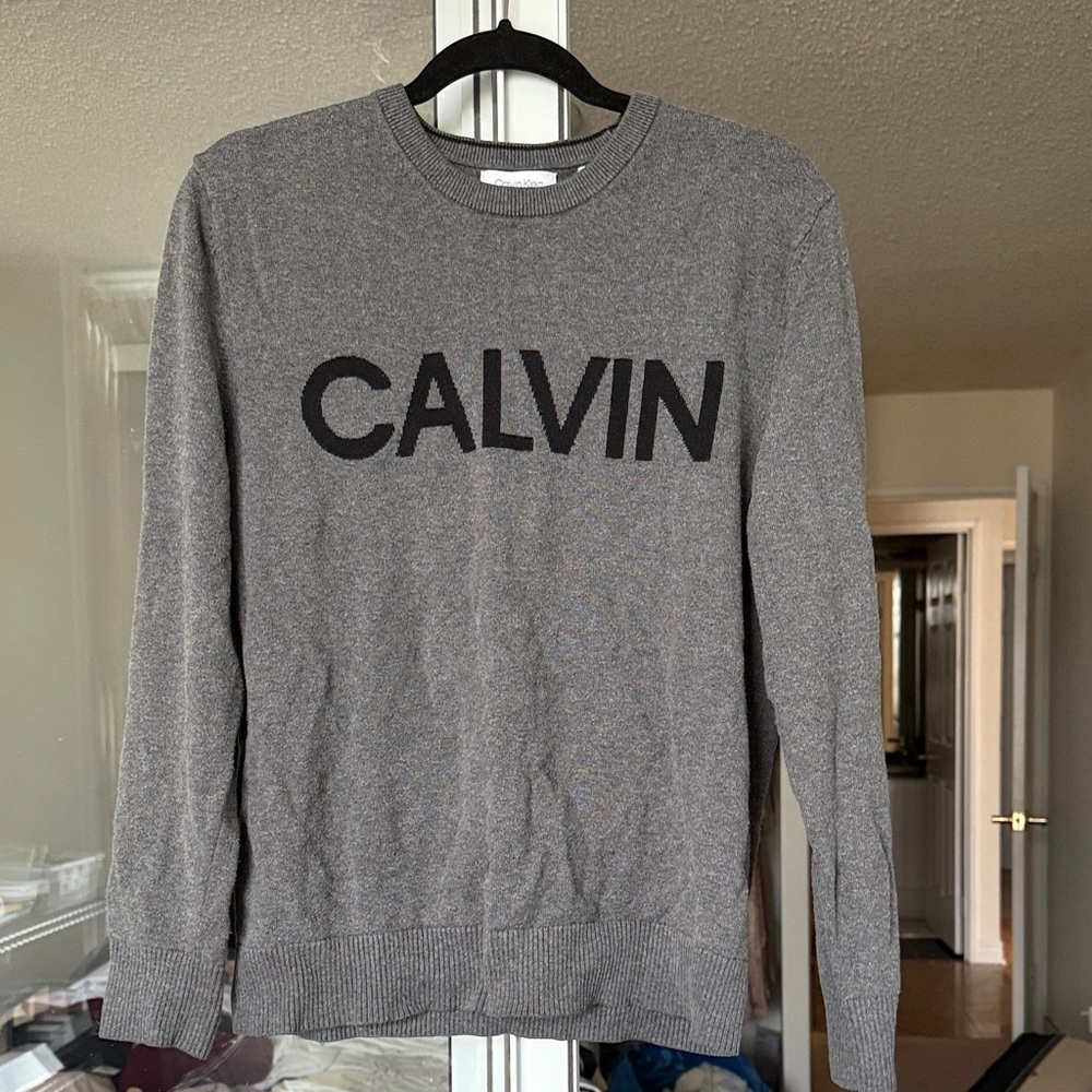 CK Men's Gray Sweater